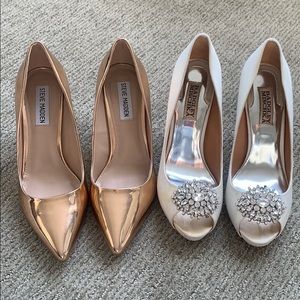 Sz.7 Steve Madden rose gold pumps +6.5 B.Mischka